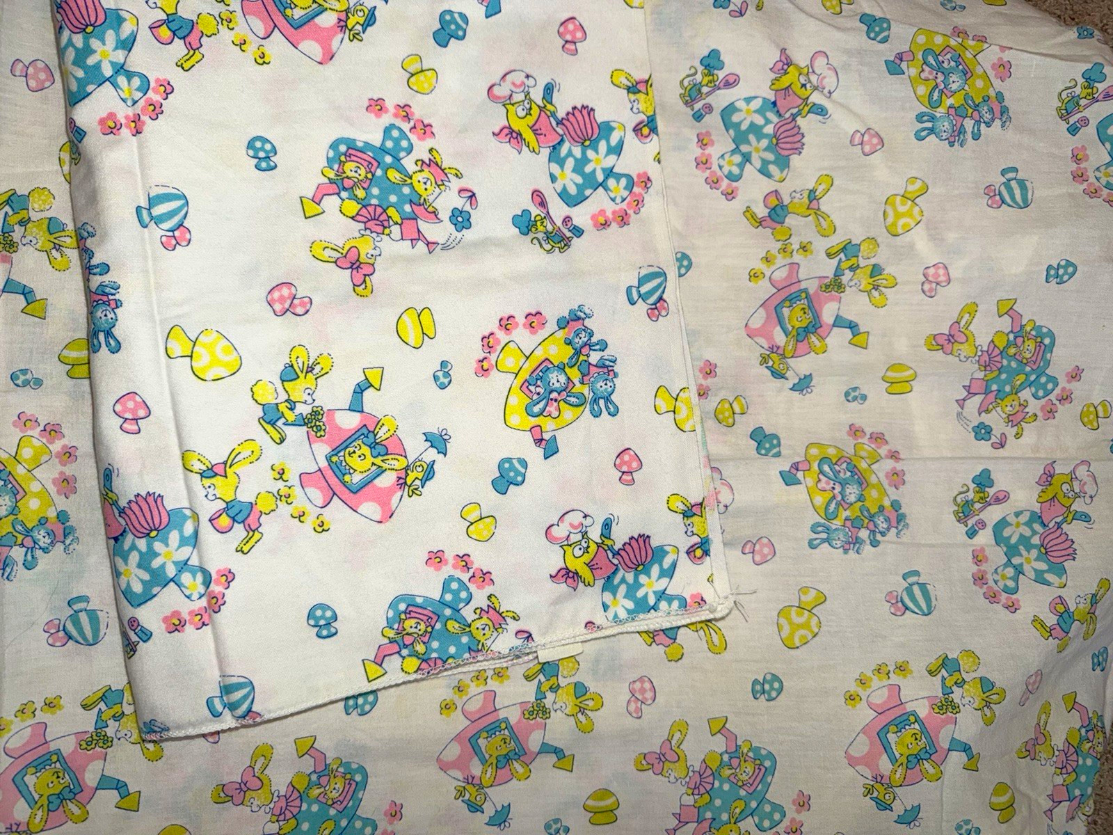 Vintage 1970s–1980s Dundee Mill (RN 17644) 100% Cotton Nursery Bedding Set