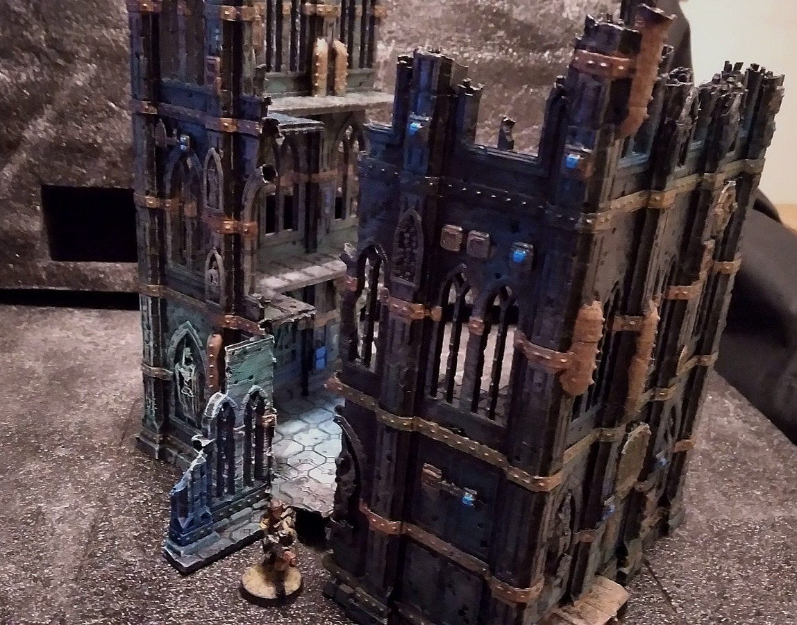 War Game Terrain- Very Large Ruins- 40k 11th Painted Durable Rdy for the table
