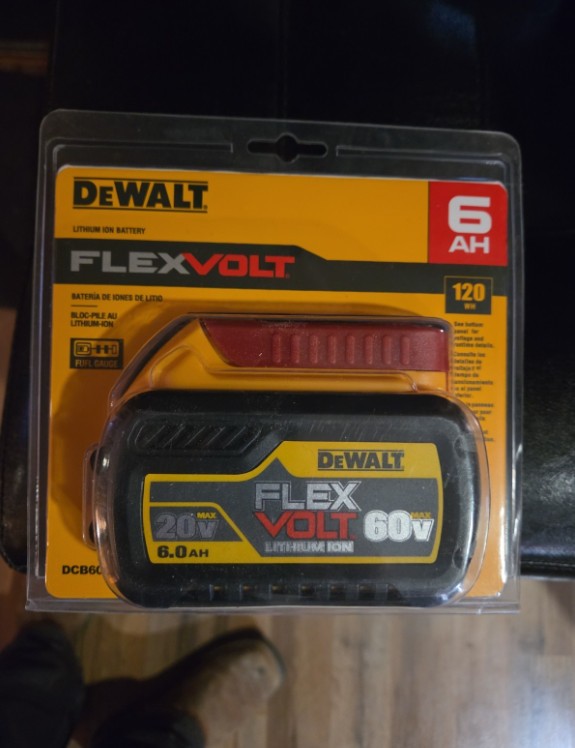 New Dewalt DCB606 Flexvolt 20V / 60V Max 6.0Ah Lithium Ion Batteries DCB606