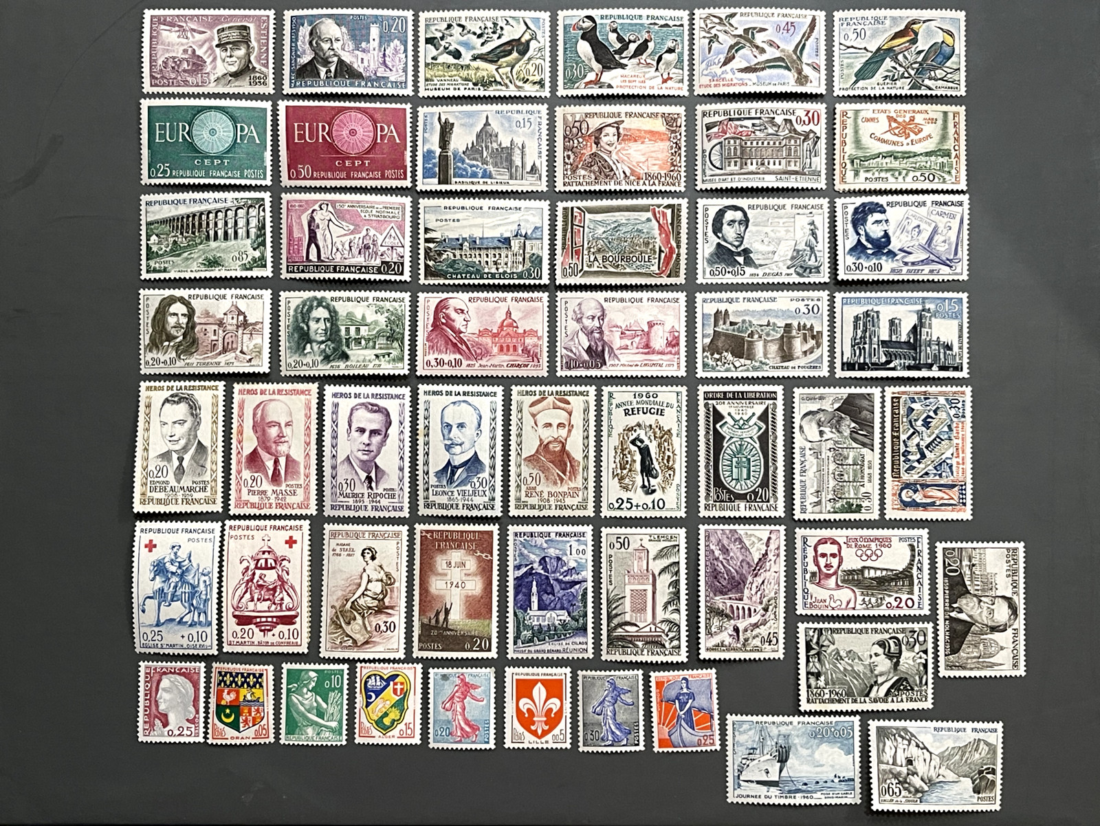 France 1960 Complete Year Set MNH** – Stamp Collection – Mint Never Hinged