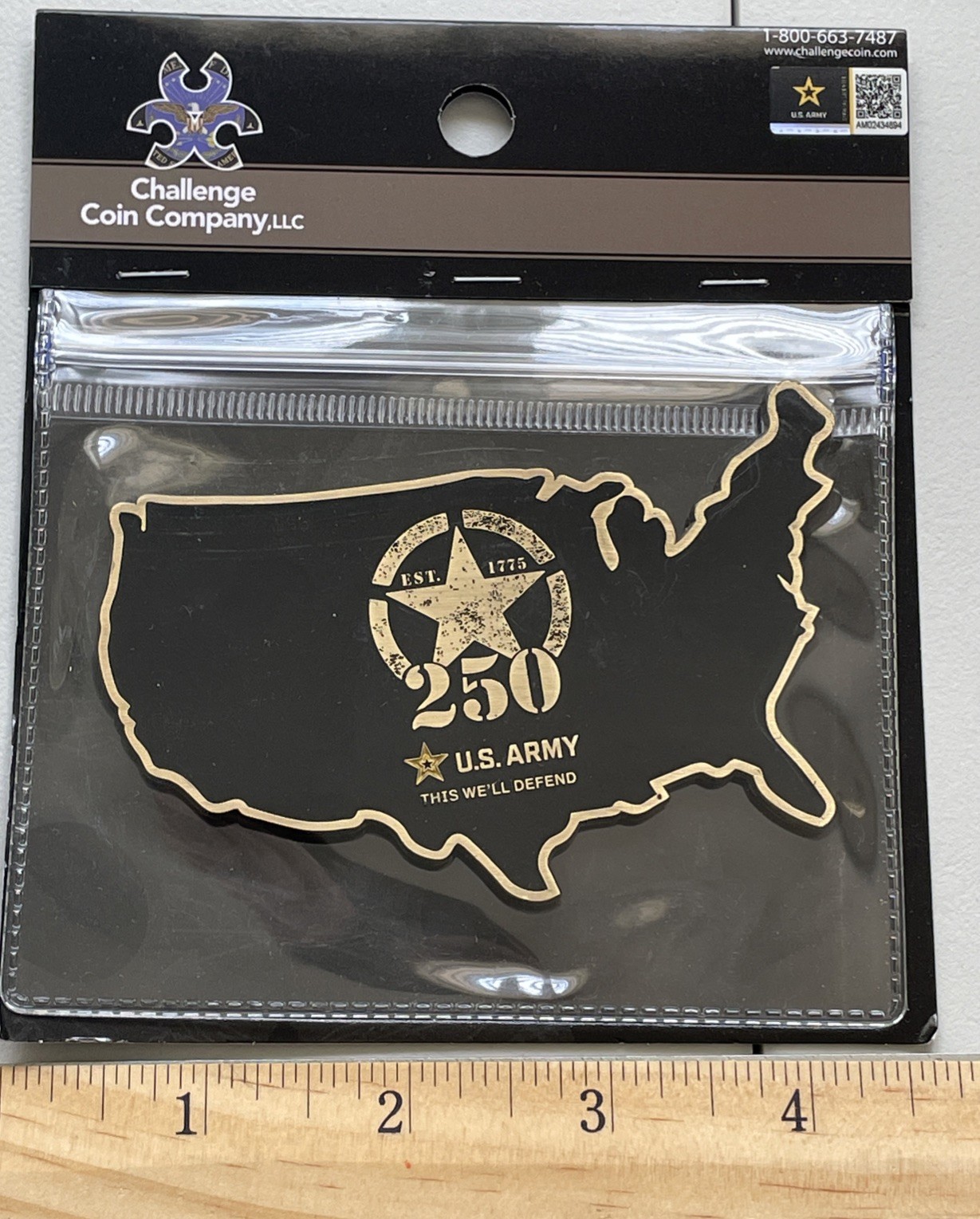 US Army 250 Th Anniversary Challenge Coin - New / Unique / Rare / Licensed - US Army 250 Th Anniversary Challenge Coin - New / Unique / Rare / Licensed -