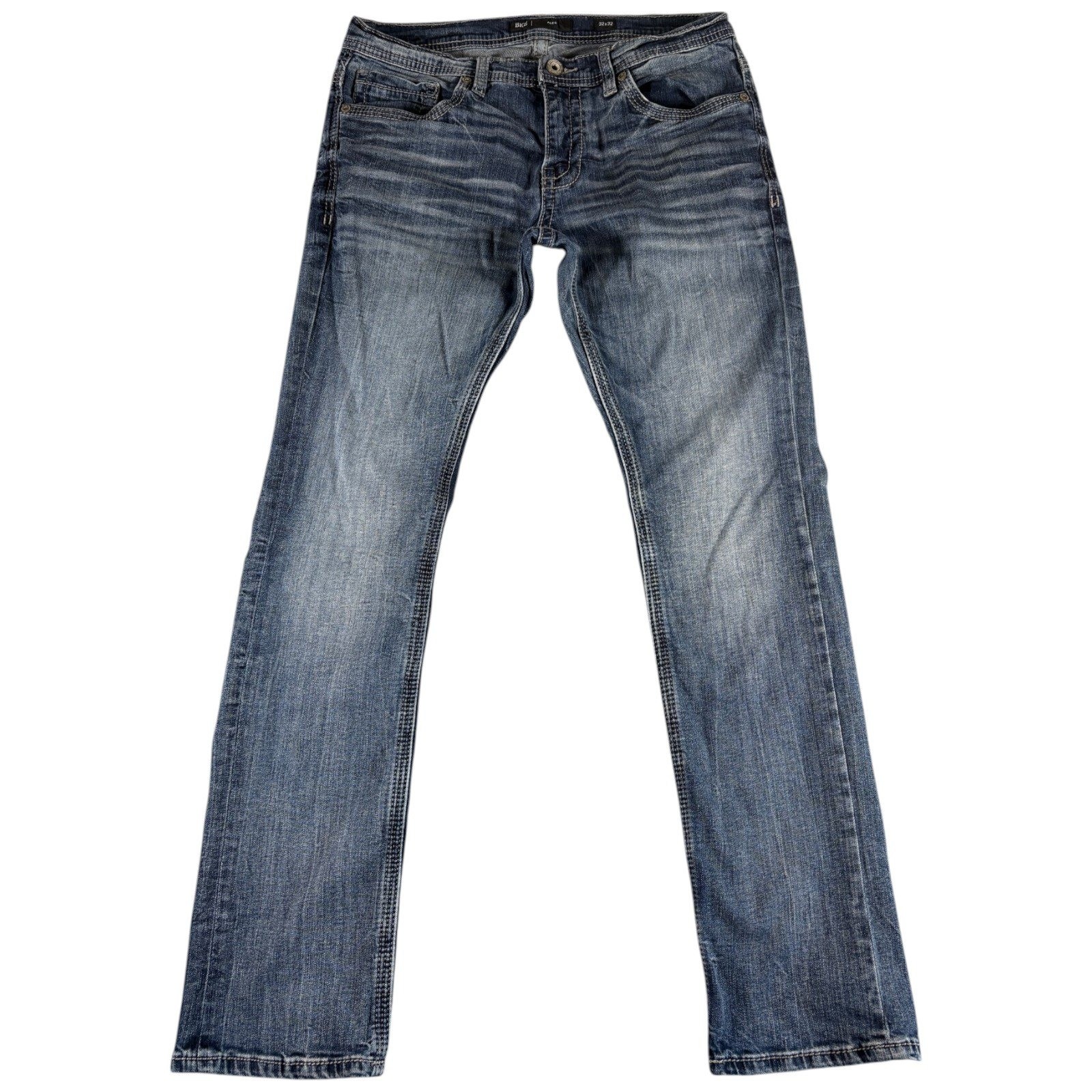 BKE Buckle Alec Jeans Mens 32x32 Blue Dark Washed Workwear Premium Stretch Denim