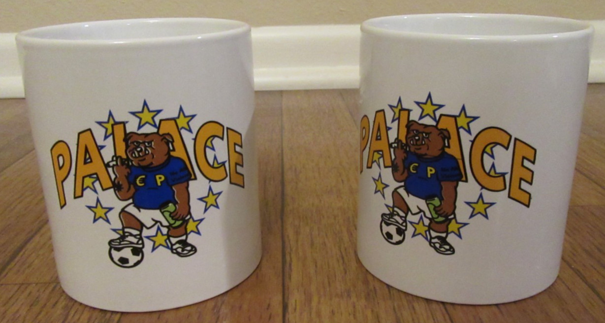 (2) Palace Euro Mug White Palace Skateboards 2021 Brand New NWOT Free U.S. S&H