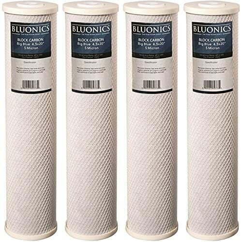 Bluonics 4 Pack CTO Carbon Block Water Filters 4.5\
