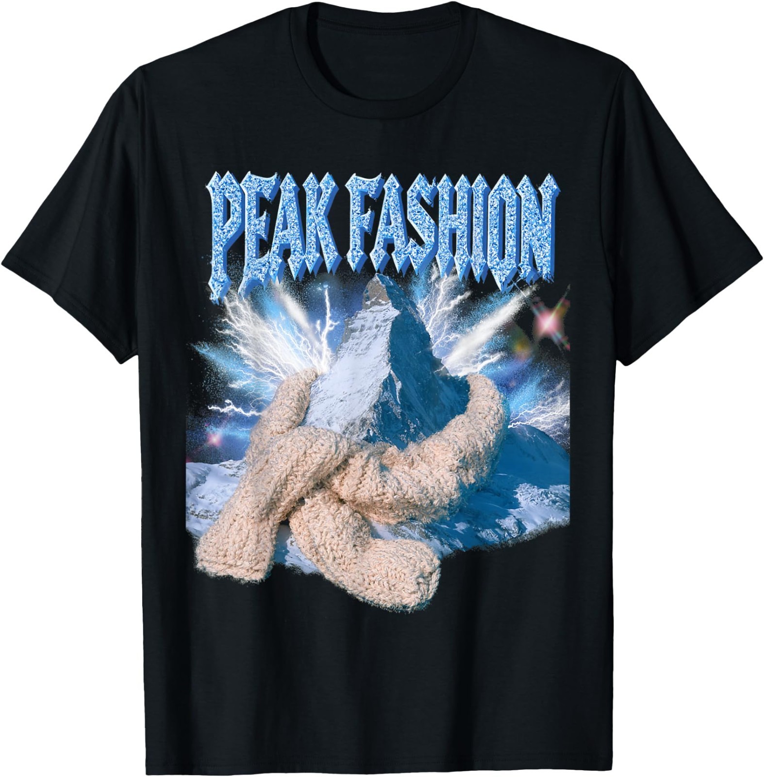 Peak Fashion Funny Mountain Pun 90s Bootleg Retro Graphic T-Shirt Peak Fashion Funny Mountain Pun 90s Bootleg Retro Graphic T-Shirt