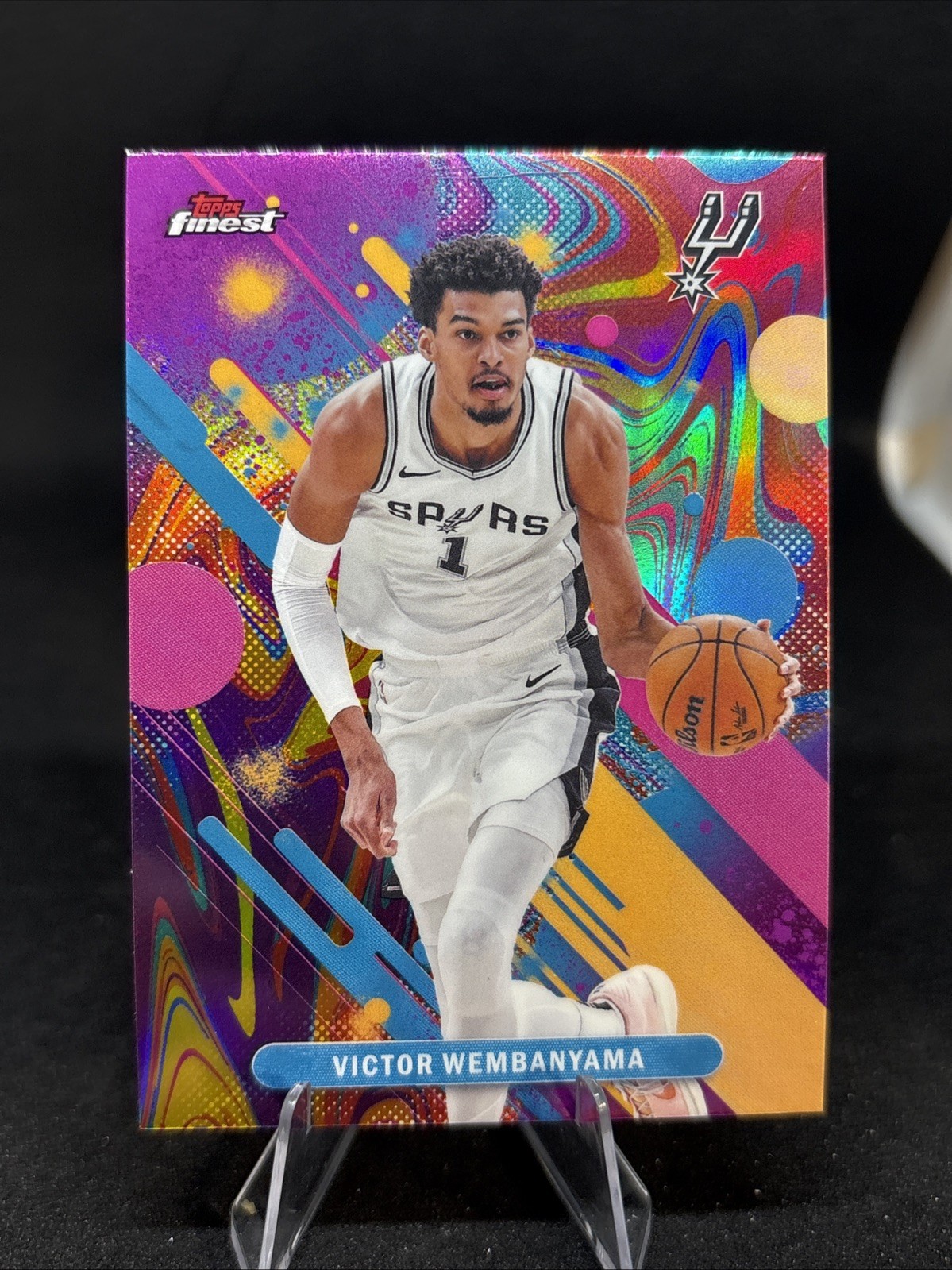 2026 Topps Finest Victor Wembanyama Oil Spill Refractor #98 Spurs
