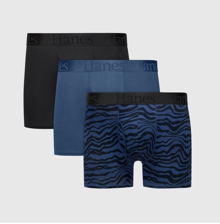 Hanes Originals Ultimate Men\'s SuperSoft Trunk Underwear, Blue/Black, MEDIUM Hanes Originals Ultimate Men\'s SuperSoft Trunk Underwear, Blue/Black, MEDIUM