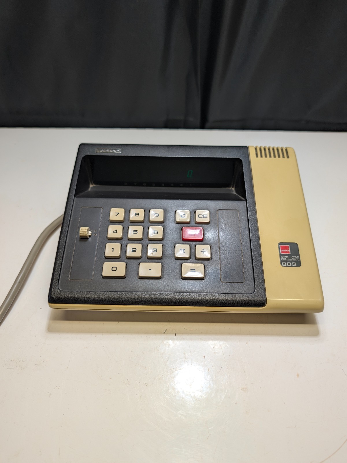 Vintage 1972 Sharp ELSI-803 EL803 Desktop Electronic Calculator Green VFD Tested