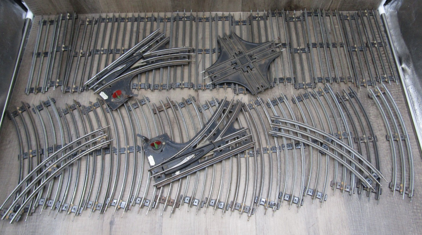 Lot Of 39 Vintage Lionel O-27 Gauge Train Track 18 Curve 18 Straight 2 Switch 1X Lot Of 39 Vintage Lionel O-27 Gauge Train Track 18 Curve 18 Straight 2 Switch 1X