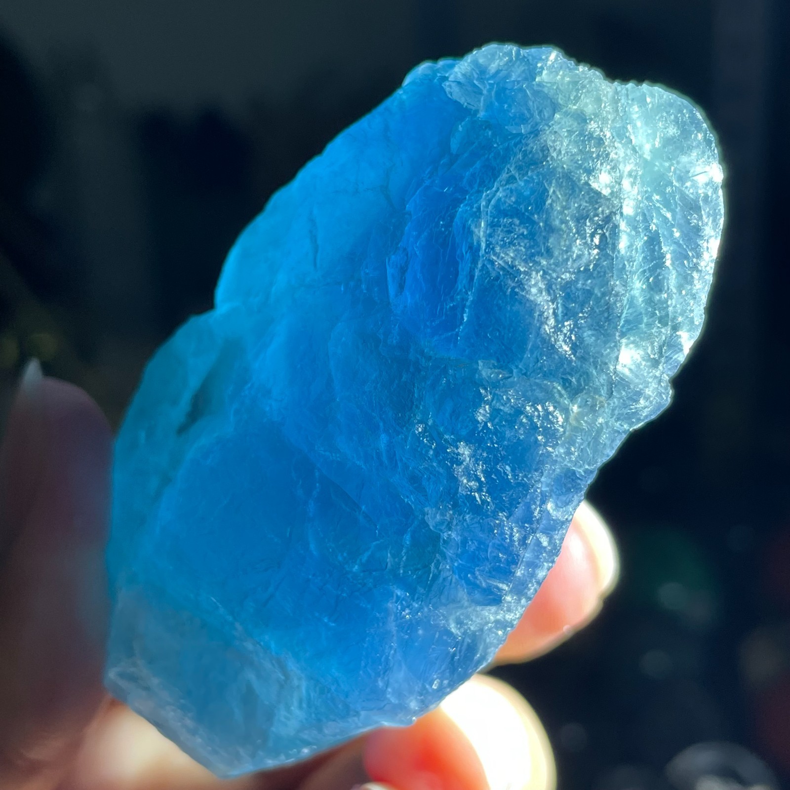 266g Natural Rough Dark Blue Fluorite Quartz Crystal Raw Stone Specimen Healing
