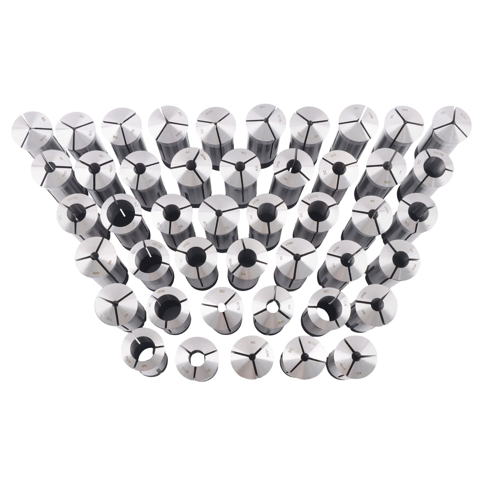 45Pcs Hardened Alloy Steel 5C Collet Set 1/32\
