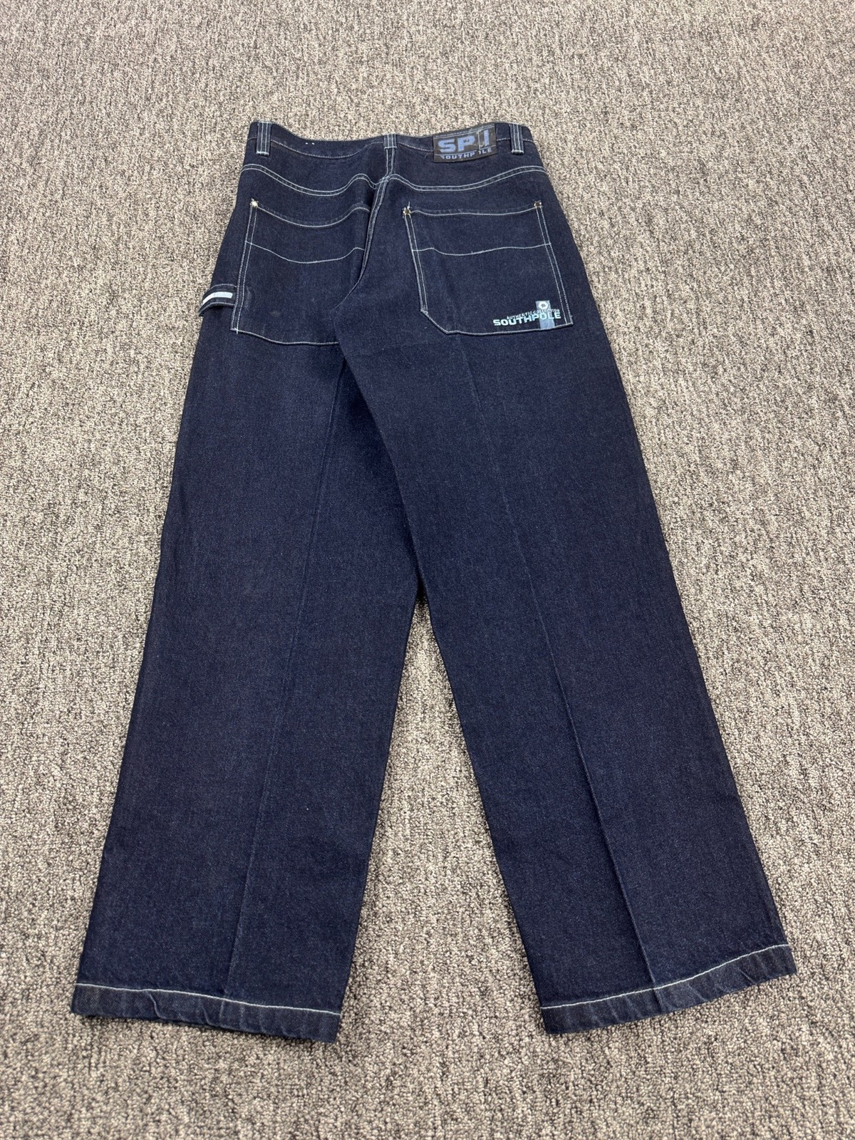 Vtg Southpole Jeans Men 32x32 Baggy Loose Fit Embroidered Carpenter Y2K Denim