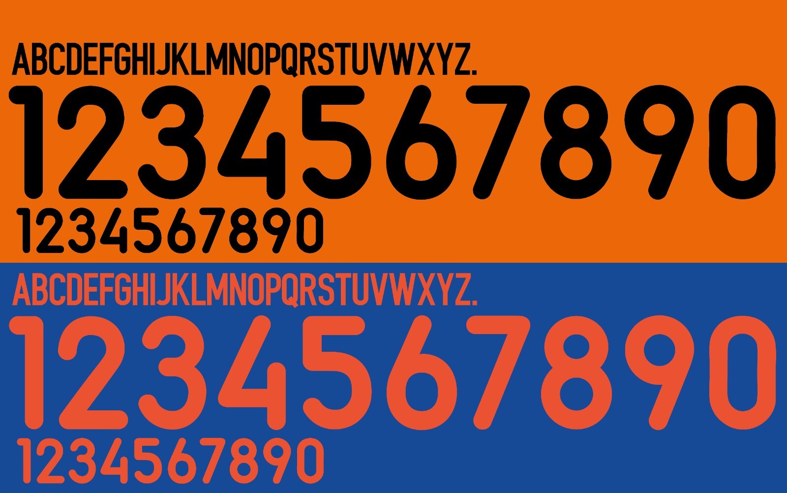 Name&Number Set For Netherlands Euro 2000 Home/Away Football