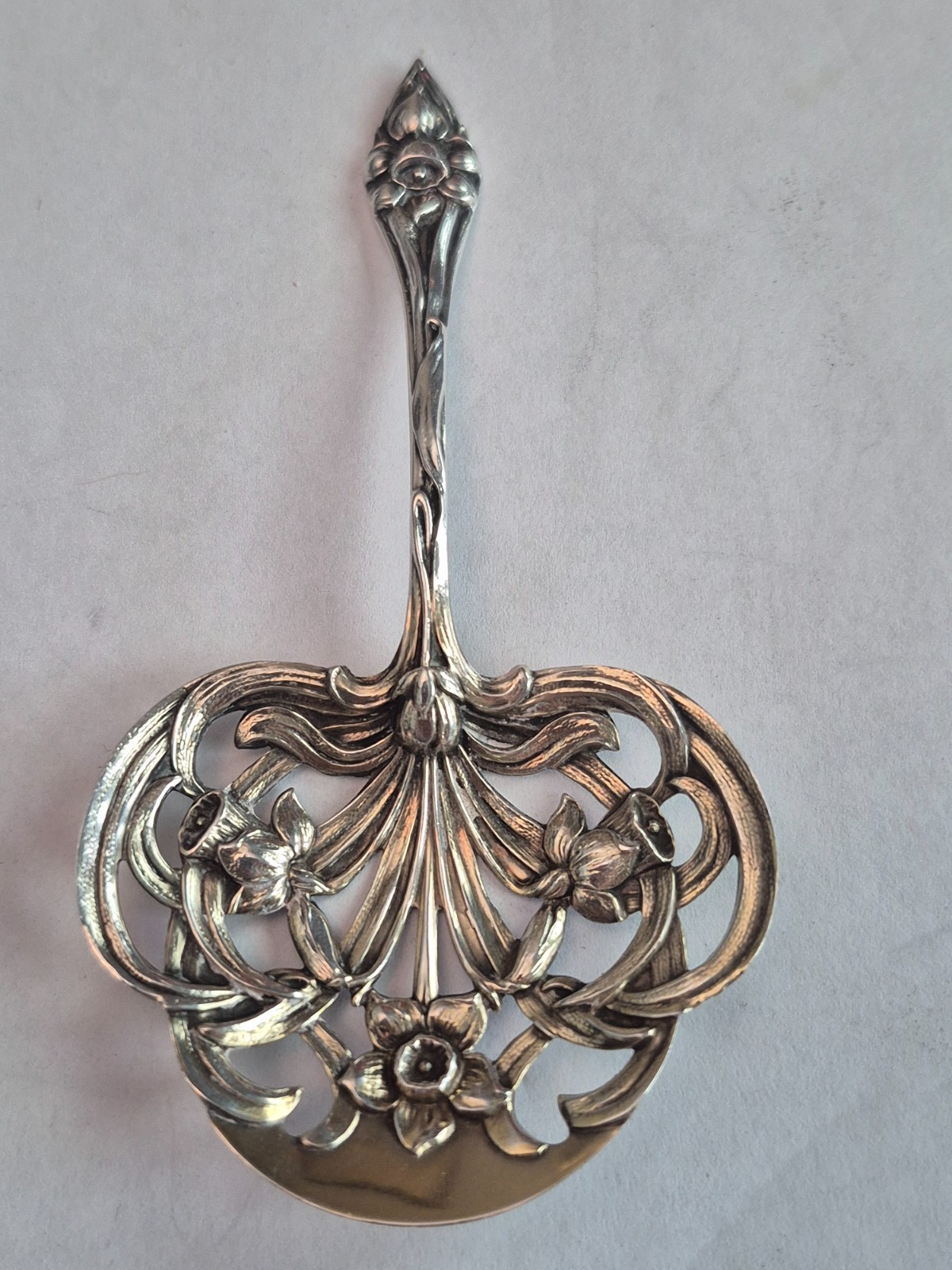 H 44 Floral Pattern by Gorham Sterling Bon Bon / Nut Spoon 4 3/8