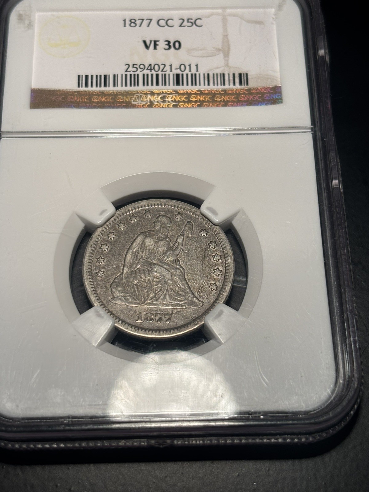1877 CC 25C. NGC VF30