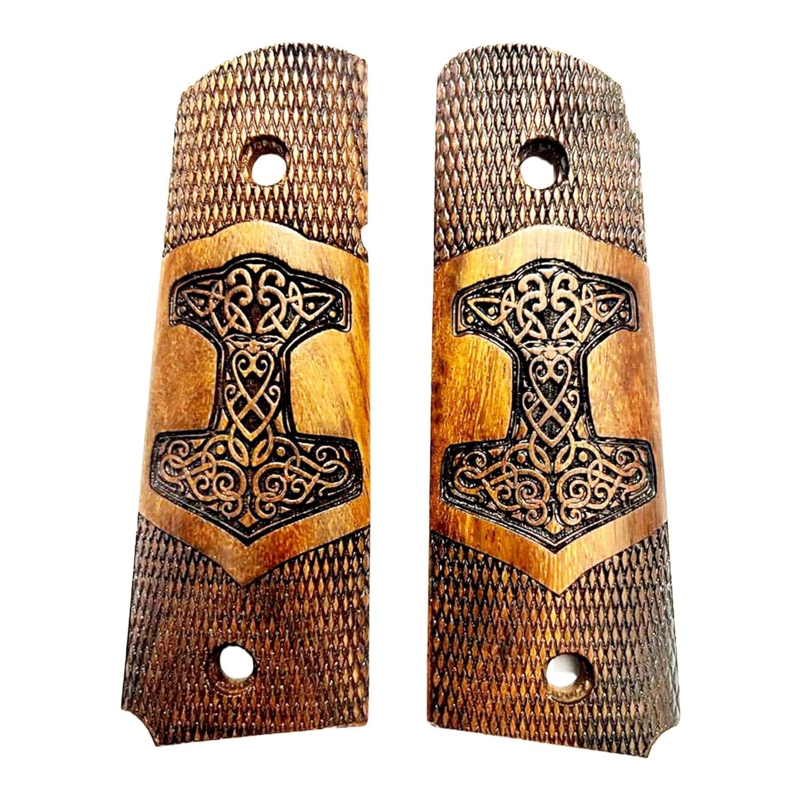 Warreplica WWII US M1911 / 1911 .45 Caliber Pistol Wooden Grips with Laser En...