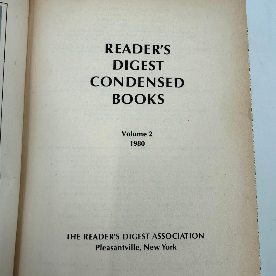 Vintage 1980 Reader\'s Digest Condensed Books Vol 2 Decorative Hardcover