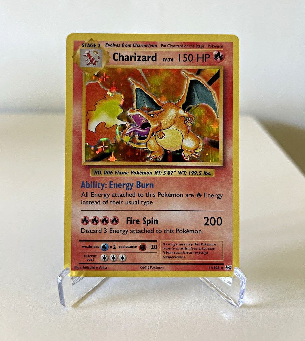 Charizard 11/108 Holo Rare from XY Evolutions Set