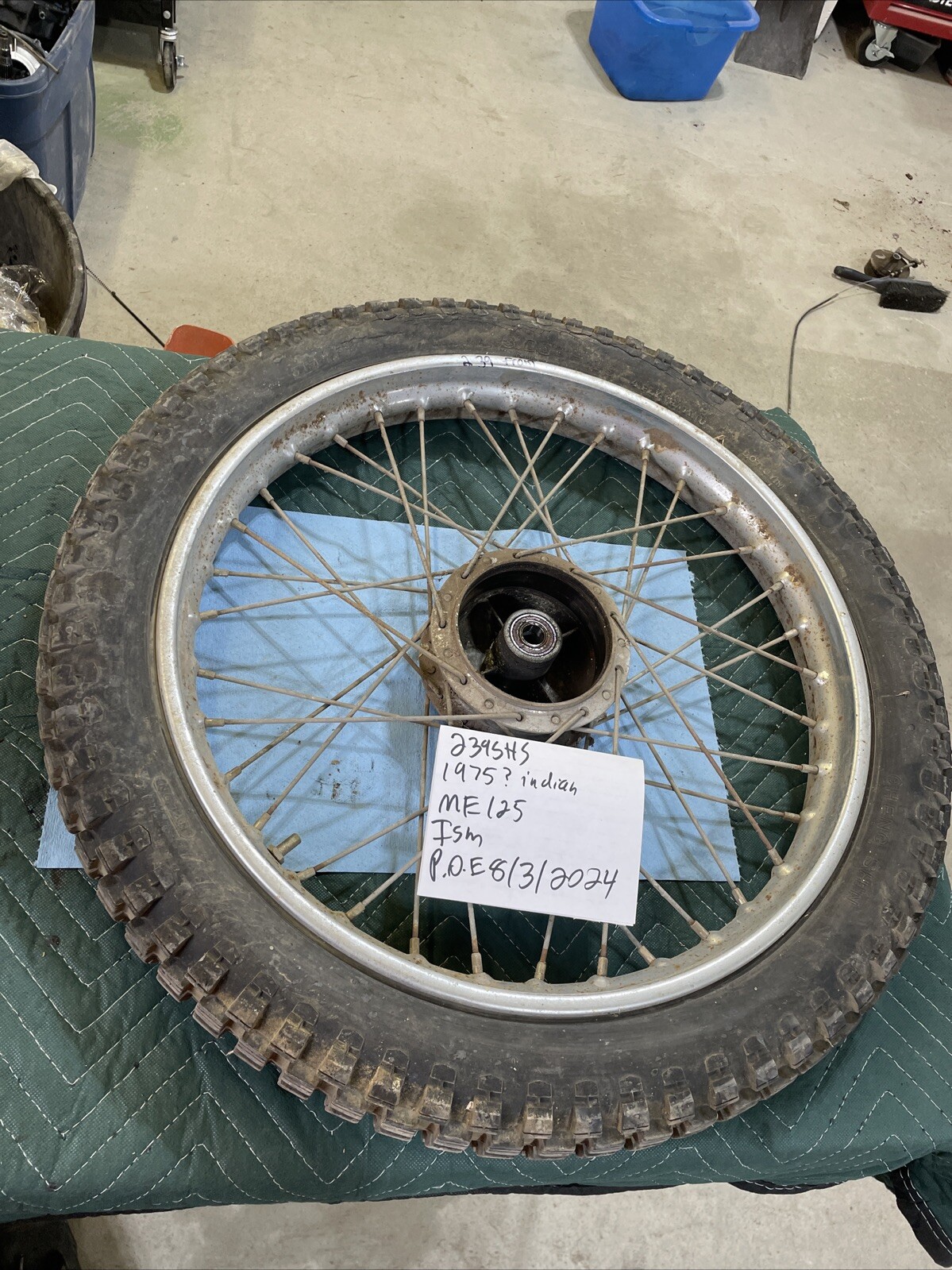 1975? Indian motorcycle ME 125 front wheel rim 239