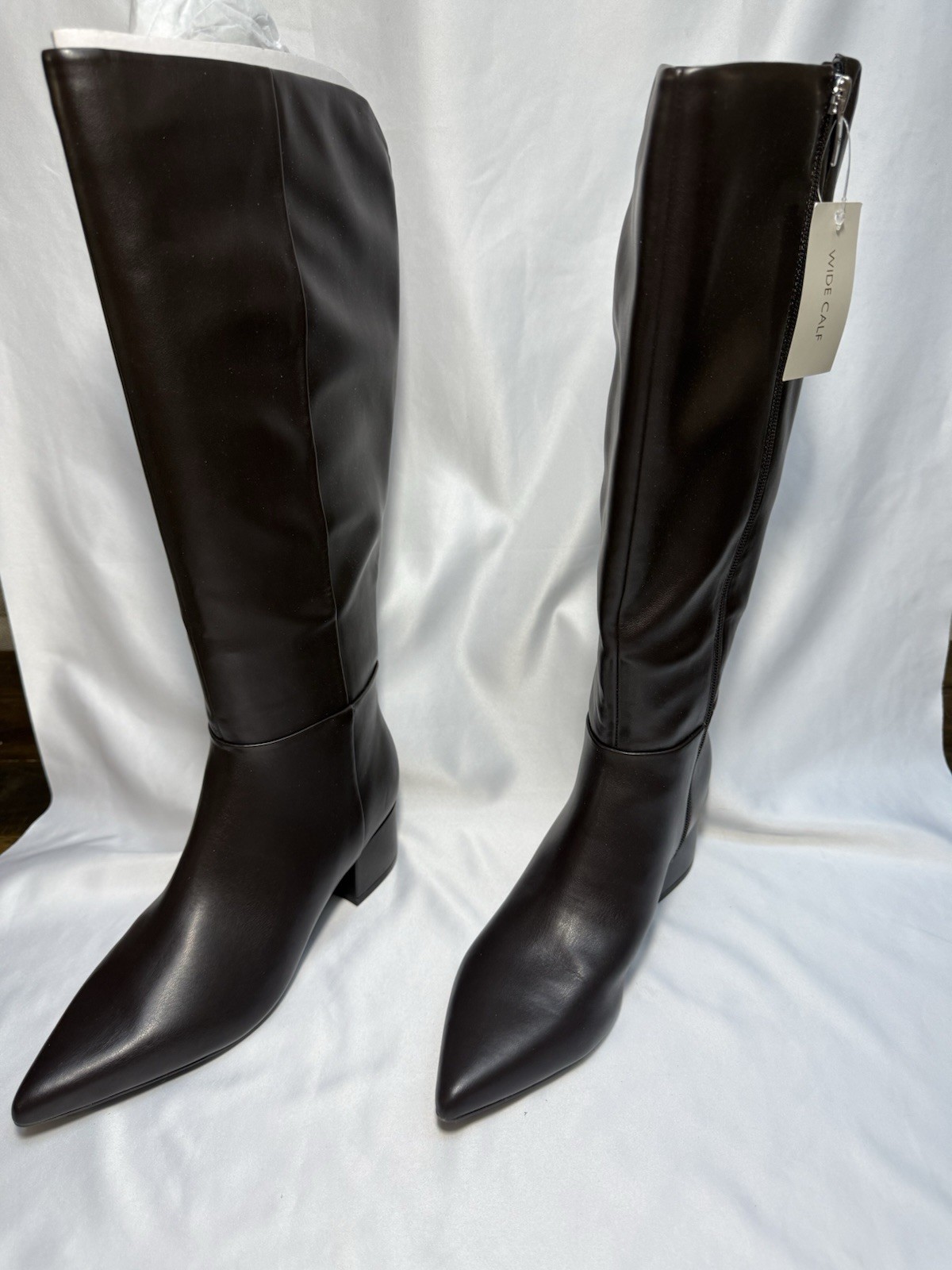 Marc Fisher Gradia2 Women’s Size 9m Wide Calf Tall Boots Dark Brown Retail $179