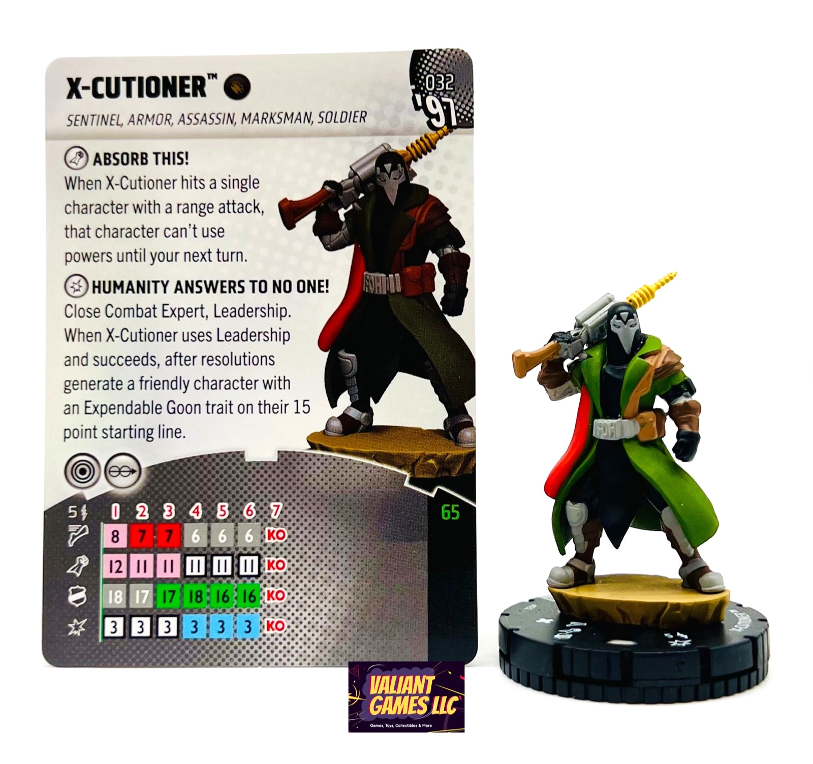 Marvel Heroclix X-Cutioner #032 w/ Card X-Men \'97 Set