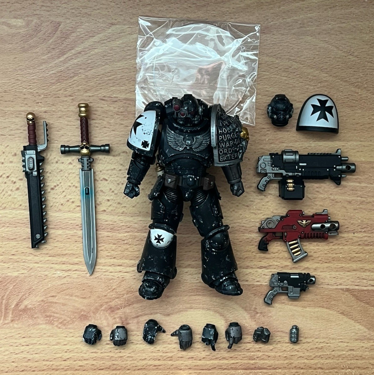 JOYTOY Custom Deathwatch Black Templar Space Marine 