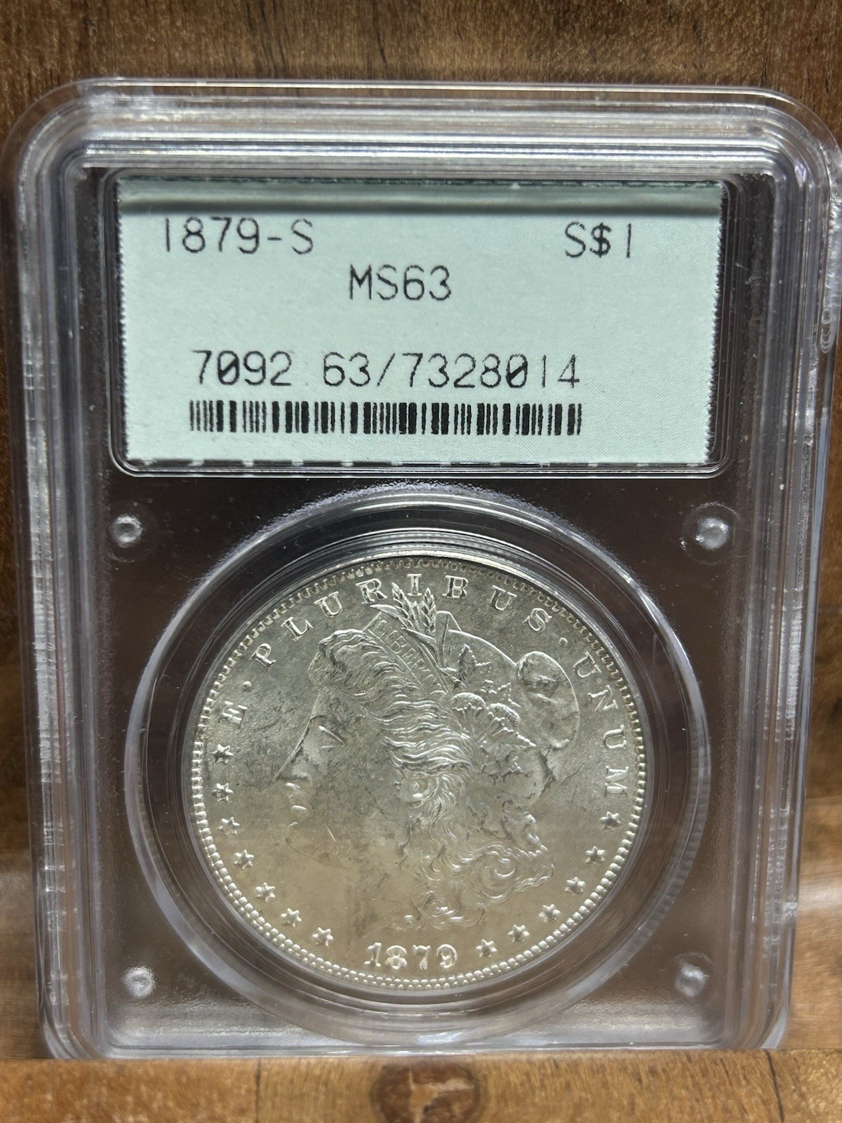 PCGS 1879-S Morgan Silver Dollar $1 MS63 Business Strike Cert#7328014