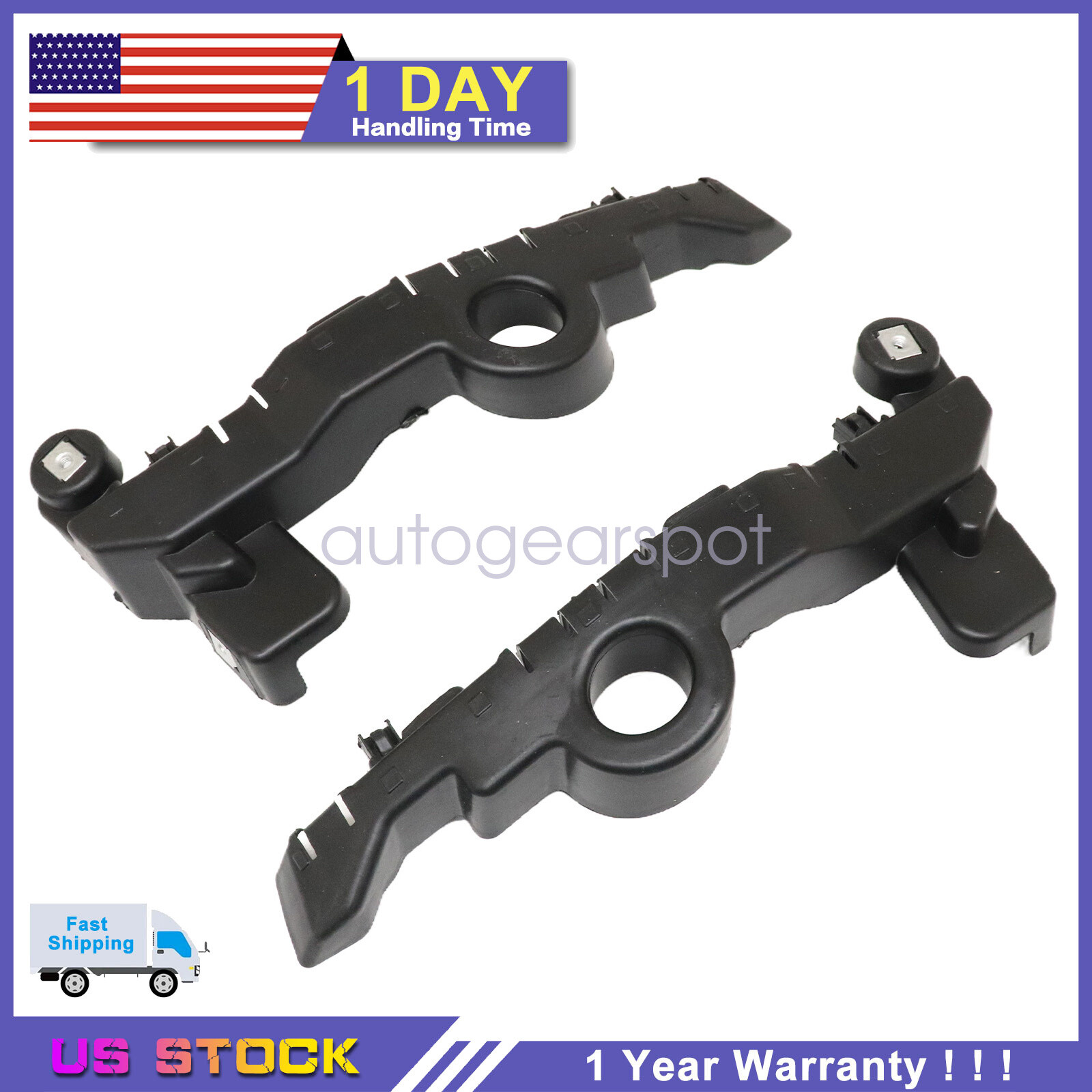 Pair Front bumper Guide Bracket For GMC Sierra 1500 2019- 2023 23388662 23388663