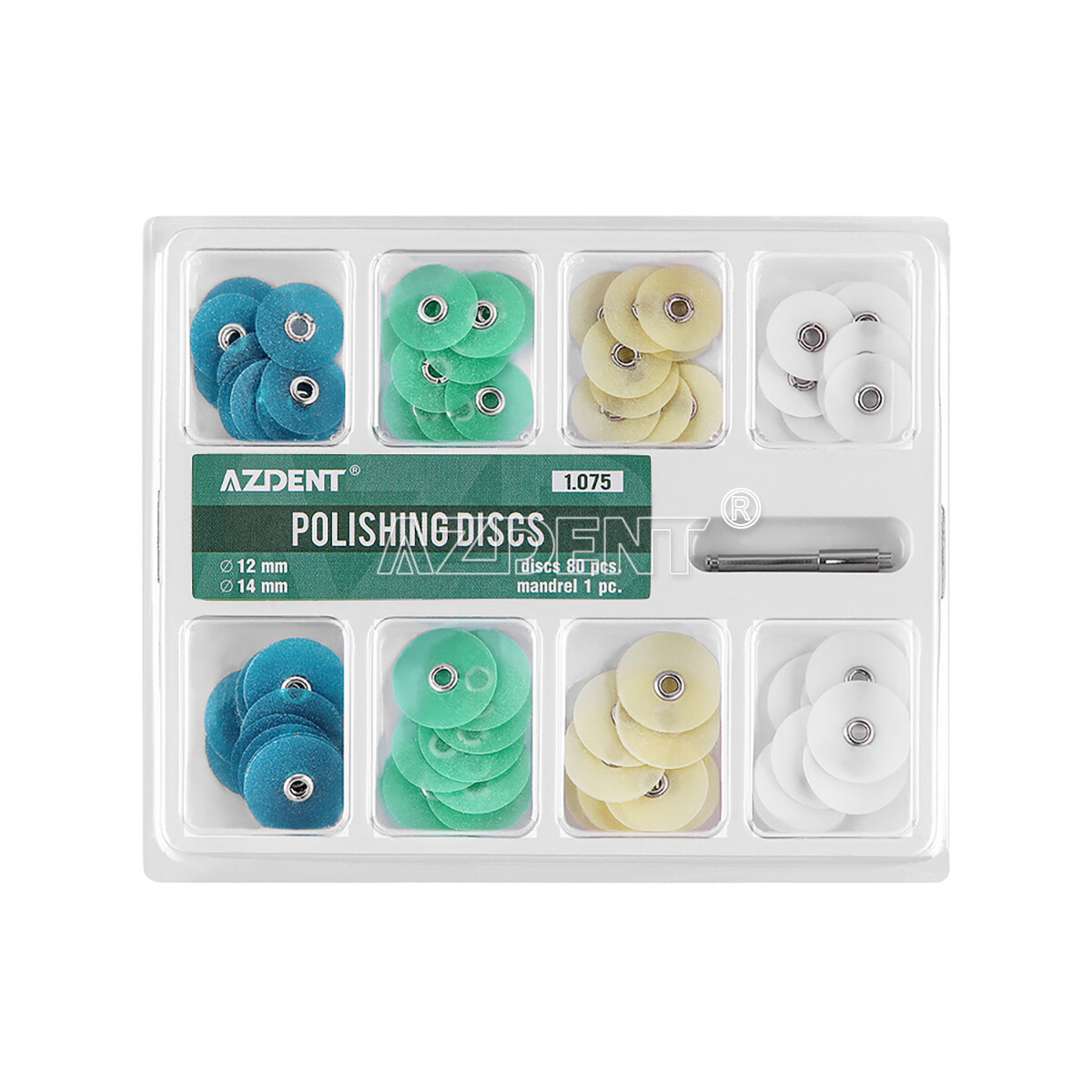 Kit de discos de vástago de pulido de acabado compuesto dental+mandril 12/14mm