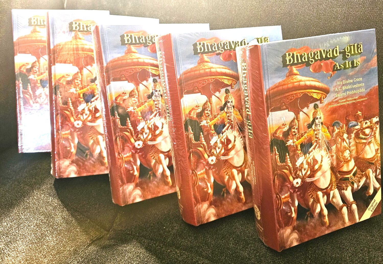 5 Original 1972 Bhagavad-Gita As It Is by Prabhupada Hardcover for distribution