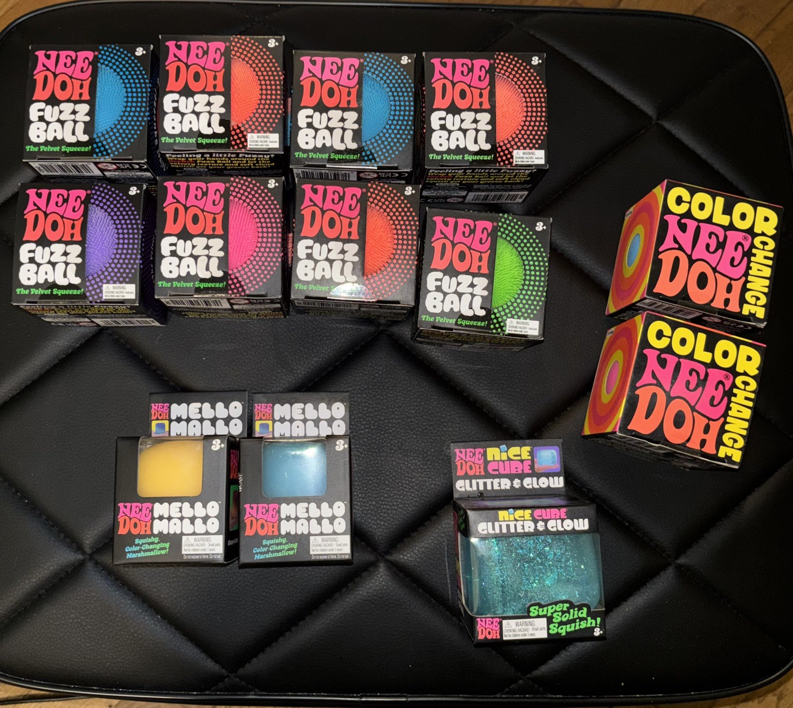 Needoh Fuzzball, Nice Cube, Mello Mallo, color change Lot of 14