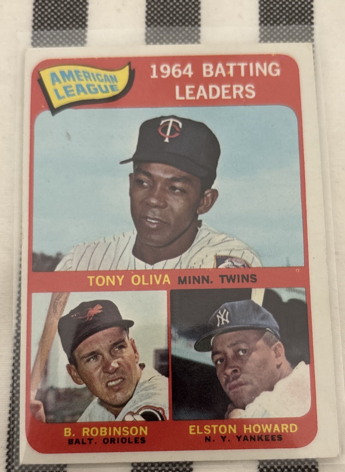 1965 Topps - League Leaders Brooks Robinson, Tony Oliva, Elston Howard #1