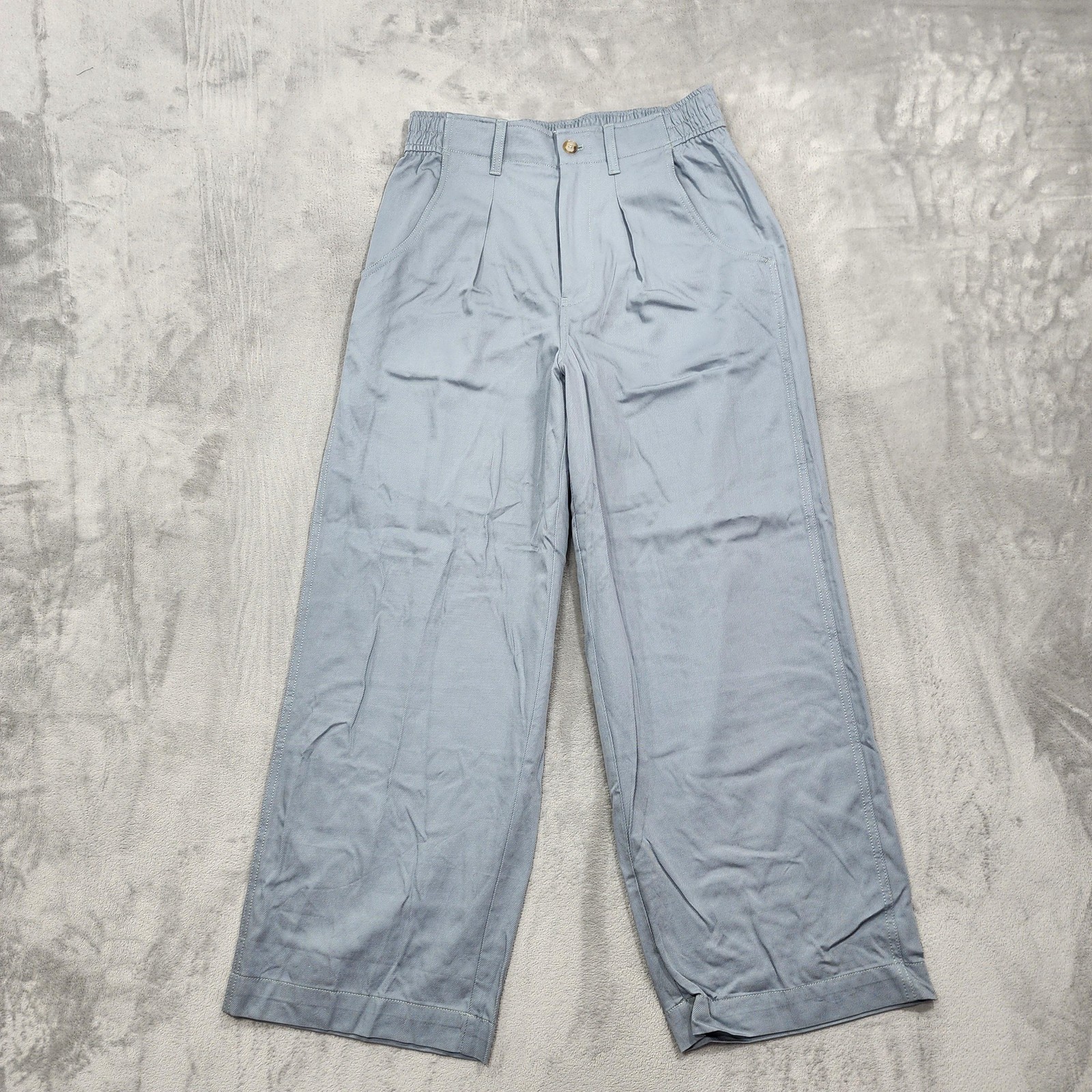 NEW Madewell Pants Womens 10 Gray Overcast The Neale Straight Leg Drapeweave