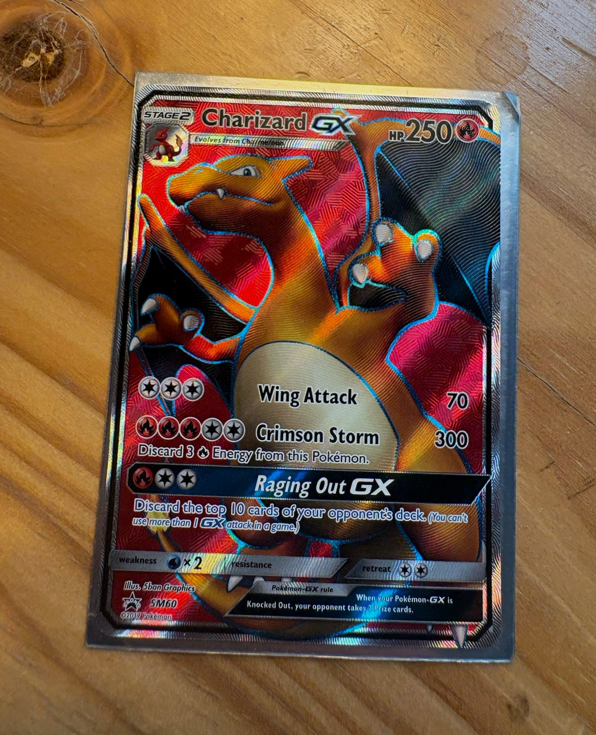 Pokemon TCG Charizard GX SM Black Star Promo Full Art Holo SM60 250 HP English Pokemon TCG Charizard GX SM Black Star Promo Full Art Holo SM60 250 HP English