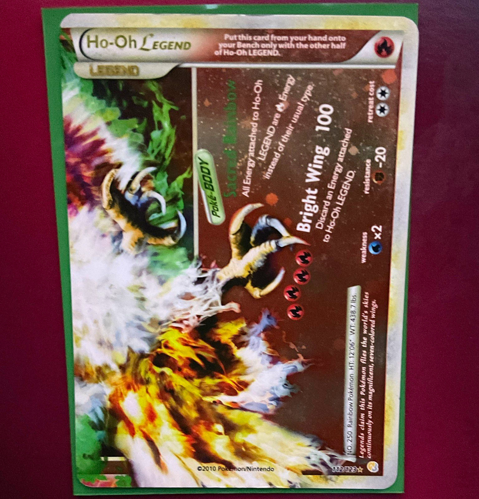 Pokemon TCG Ho-Oh LEGEND Bottom 112/123 HeartGold & SoulSilver Holo UR Pokemon TCG Ho-Oh LEGEND Bottom 112/123 HeartGold & SoulSilver Holo UR