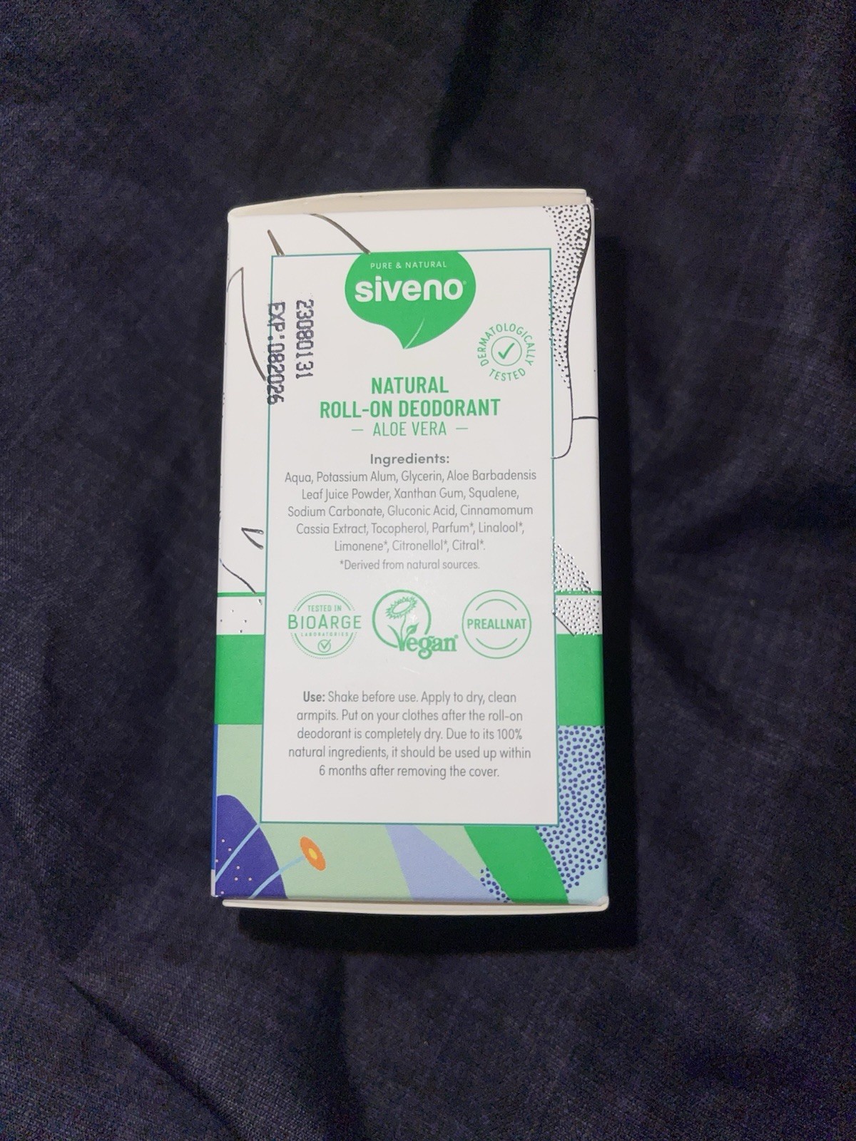 Siveno All Natural Deodorant Roll-On | Aluminum Free Deodorant for Women & Men