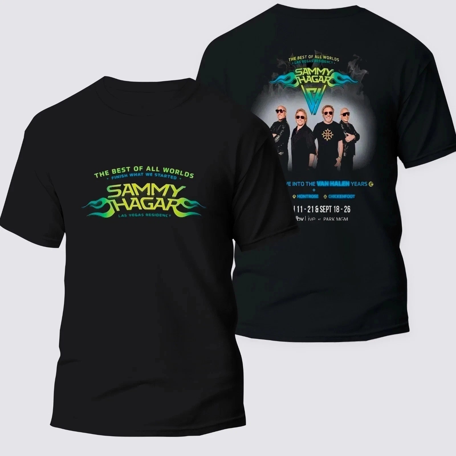 Sammy Hagar 2026 Sept 18 - 26 Las Vegas Tour T Shirt