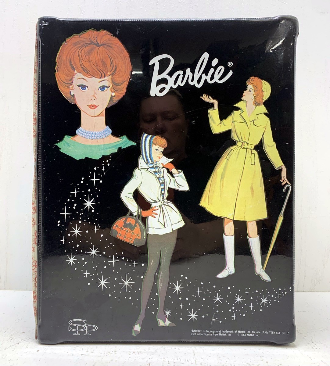 Vintage 1964 Mattle Barbie Original Black Storage Case (READ)