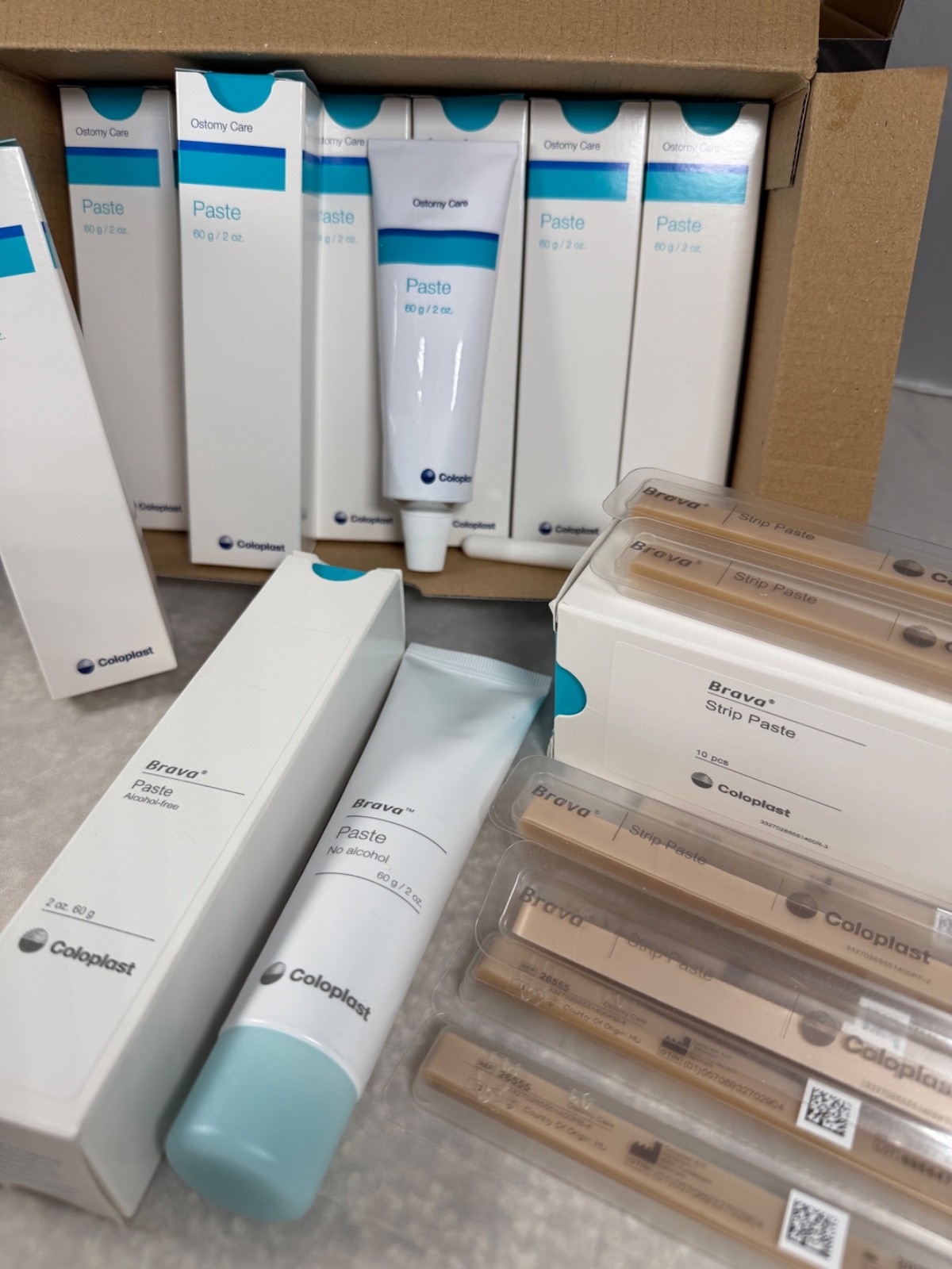 8 Tubes Coloplast Ostomy Paste Ref 2650 plus EXTRAS Strip Paste & Alcohol free