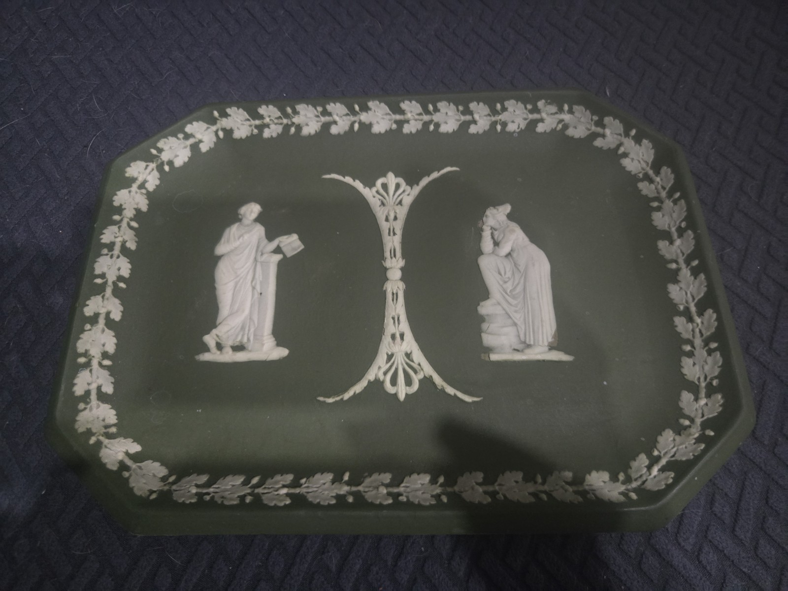 Vintage Wedgwood Green Jasper Tray Plaque Vintage Wedgwood Green Jasper Tray Plaque