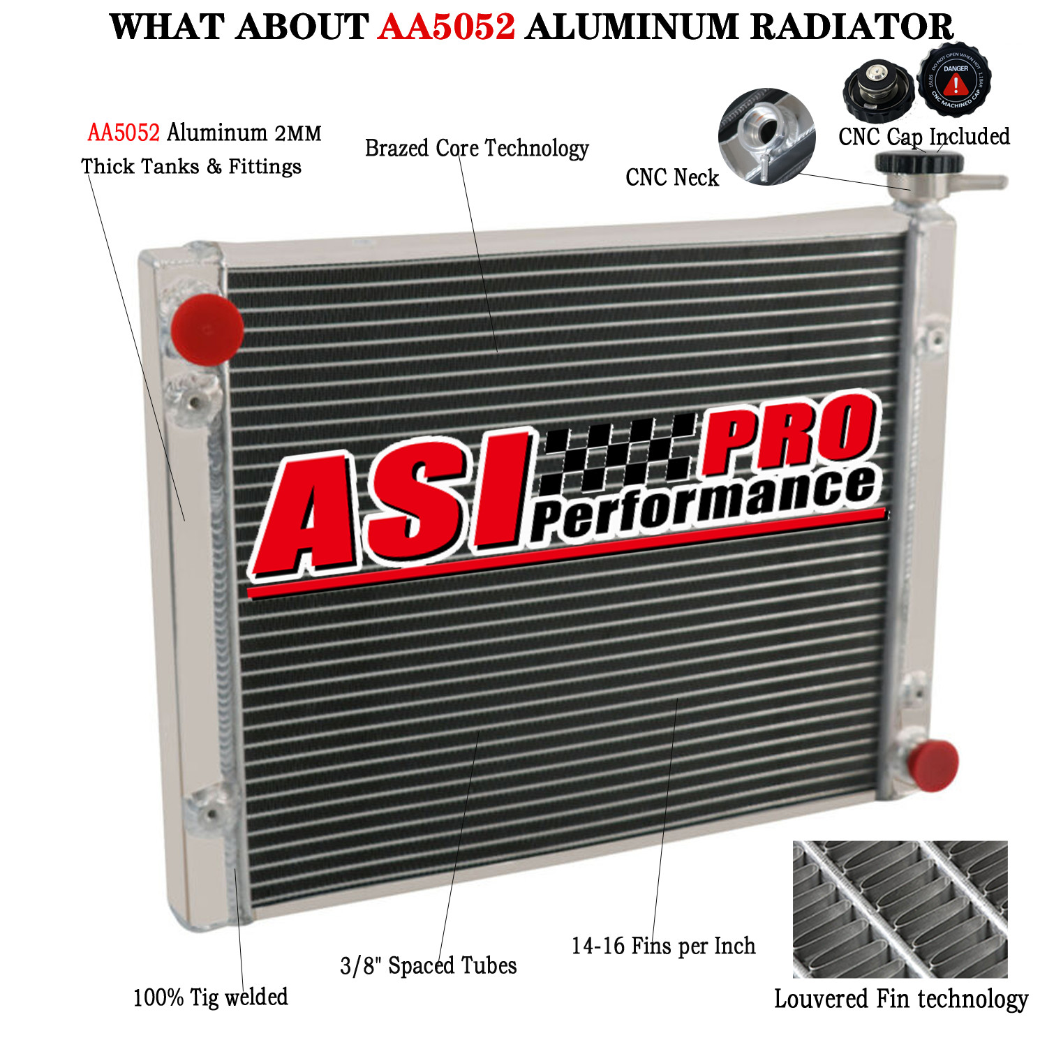 Aluminum Radiator for 2014 Polaris RZR XP 1000/XP 4 1000/S 1000/General 1000