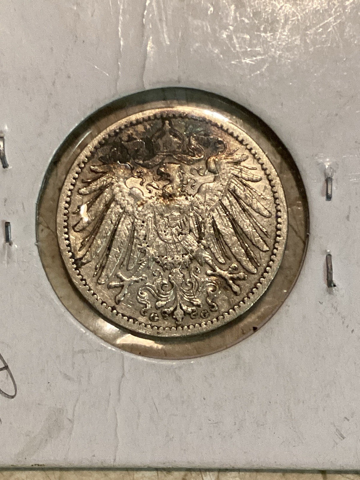 Germany 1903-G 1 Mark  TONED Silver Germany Rare Mint Mark Low Mintage Coin