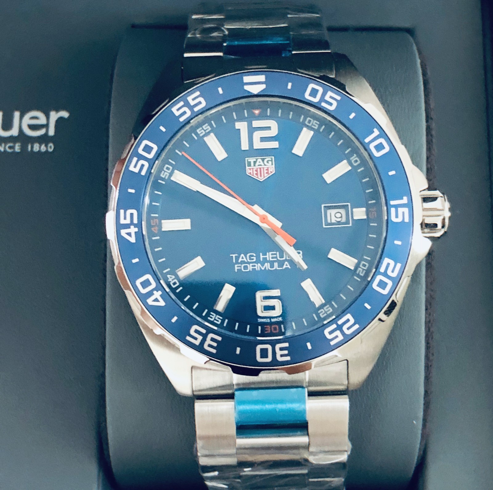 TAG-Heuer-Formula 1-WAZ1010.BA0842-43mm Blue Dial Men's  Quartz Watch-Used