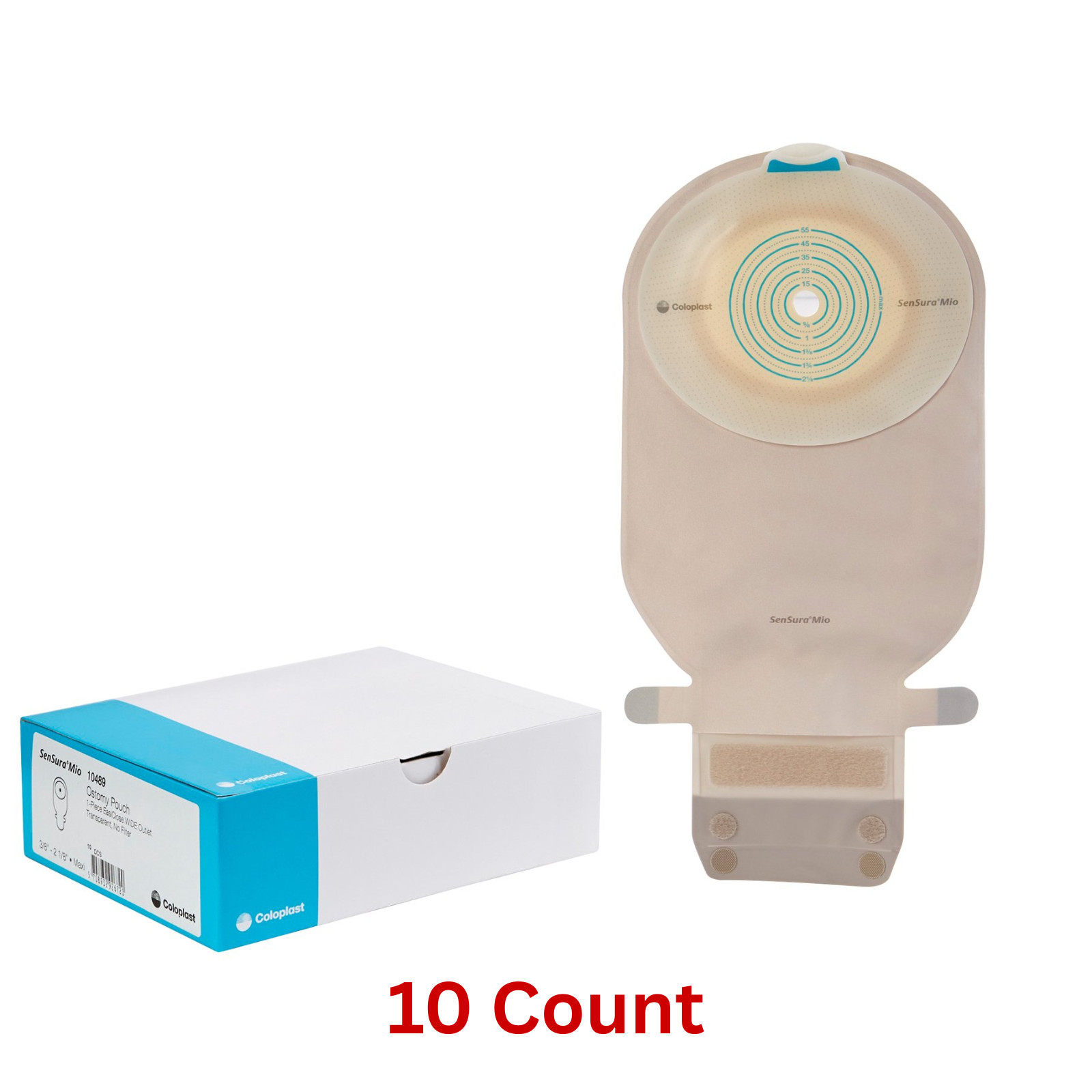 SenSura Mio Ostomy Pouch 3/8 to 2-1/8 Inch Stoma 1pc System 10 Ct 10489 SenSura Mio Ostomy Pouch 3/8 to 2-1/8 Inch Stoma 1pc System 10 Ct 10489