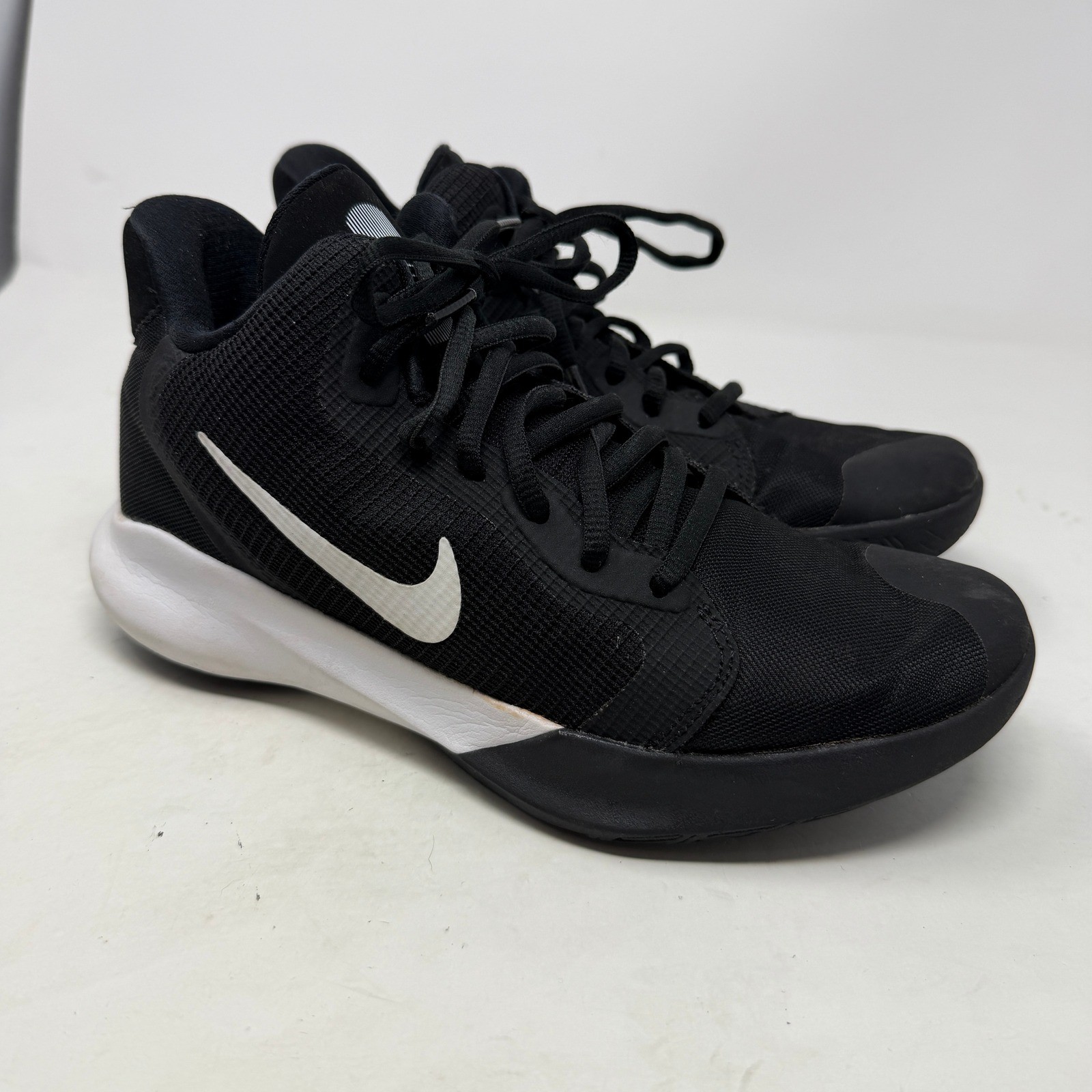 Nike Precision 4 Basketball Shoes Black White CK1069-001 Mens Size 10.5