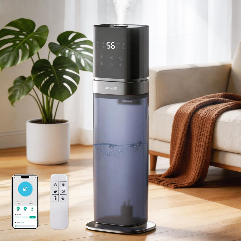 Ailinke Humidifiers For Bedroom 2.1Gal/8L Smart Humidifier For Large Room Cool Ailinke Humidifiers For Bedroom 2.1Gal/8L Smart Humidifier For Large Room Cool