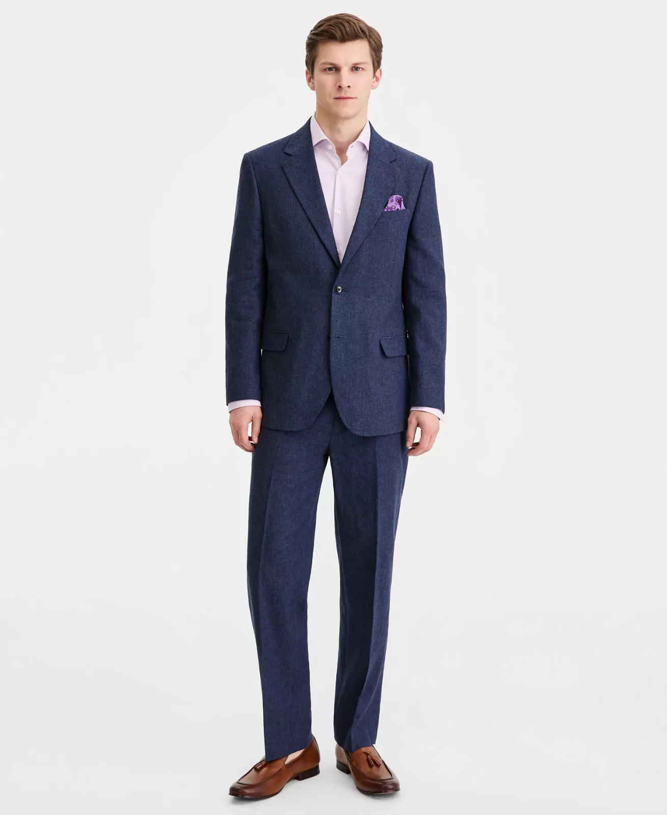$395 Nautica Men\'s Modern Fit Cotton & Linen Nested Suit 48 R 43 x 31 zjl1526c