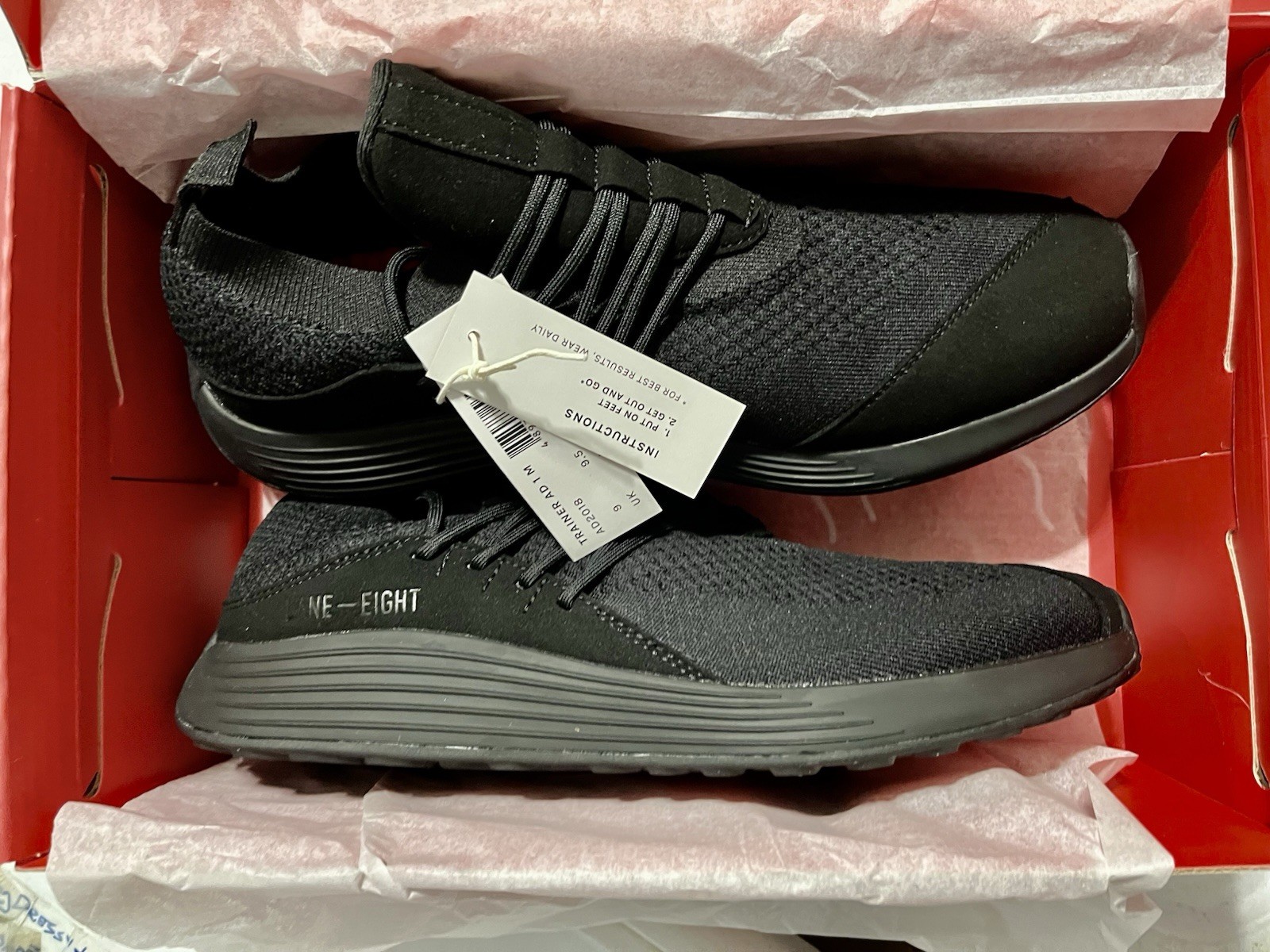 LANE EIGHT Men’s AD1 Trainer Shoes Sneakers Black SIZE 9.5 LANE EIGHT Men’s AD1 Trainer Shoes Sneakers Black SIZE 9.5