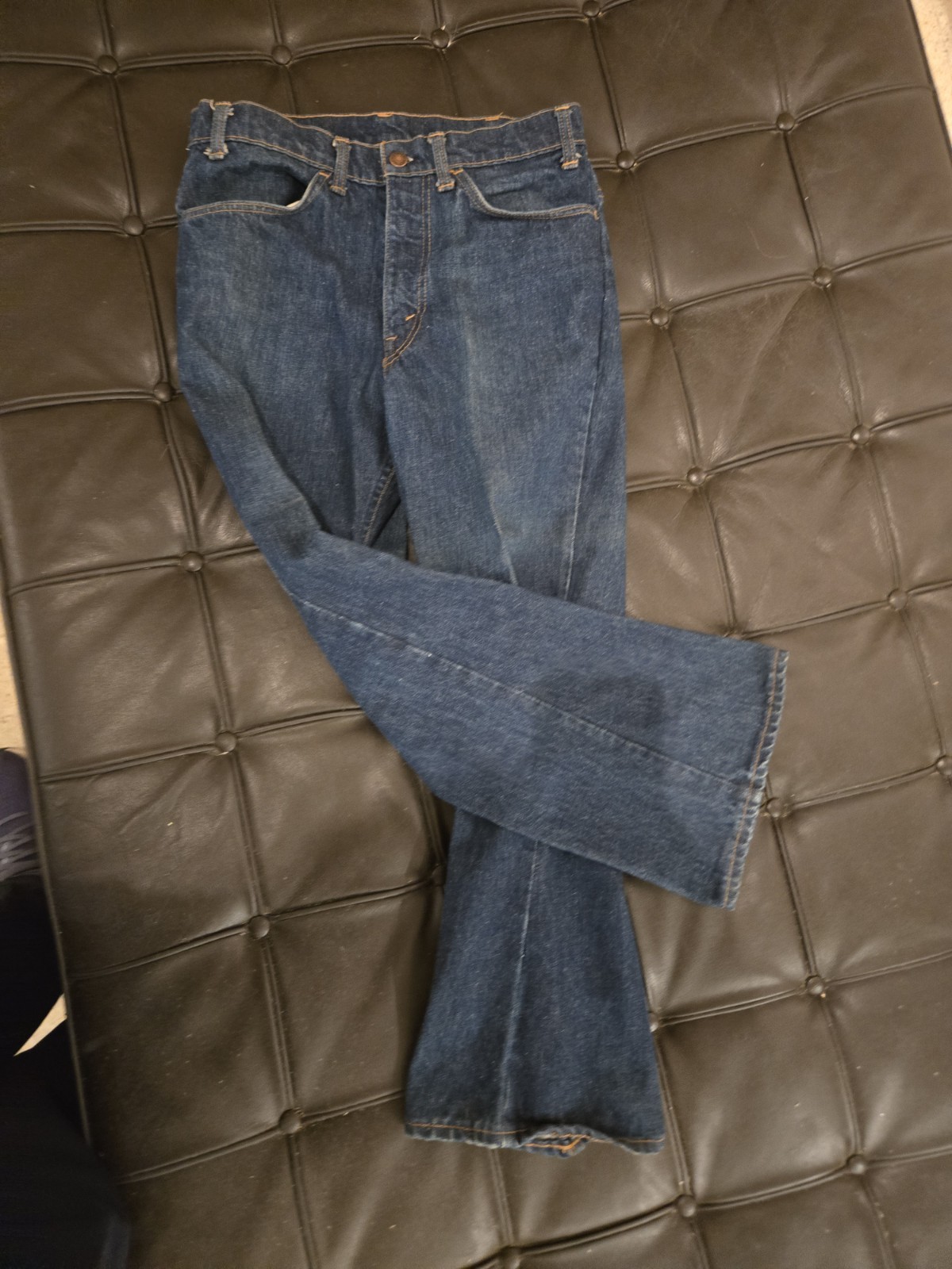 Vintage 1974 Levi\'s 646 Orange Tab Bell Bottom Jeans Made in USA Size 31