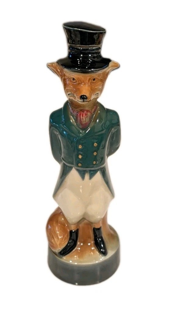 Vintage 1965 Jim Beam Fox Huntsman Decanter Regal China Original Stopper 13\